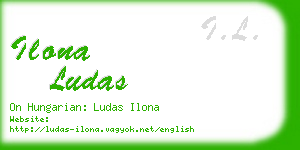 ilona ludas business card